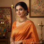 Polki Necklace Set- Orange - Image 2