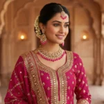 Royal Kundan Pink Necklace Set - Image 2