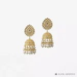 Luxurious Golden Kundan Jhumki