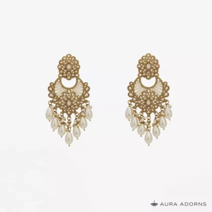 Elegant Earrings with Pearl Drops