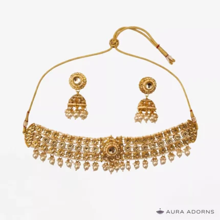 Classic Kundan Pearl Choker Set