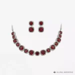 Red Rhodium Necklace