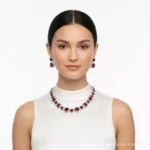 Red Rhodium Necklace - Image 2