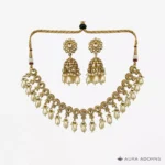 Elegant Pearl Kundan Necklace Set