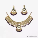 Royal Purple Kundan Choker Set