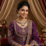 Royal Purple Kundan Choker Set - Image 2