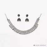 Oxidised Silver Choker Set