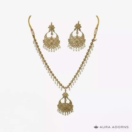 Polki Pearl Necklace Set