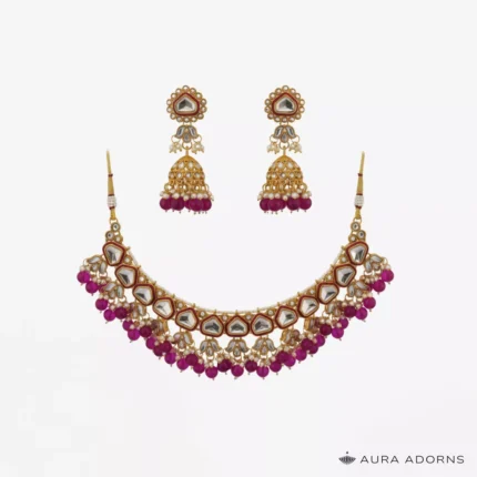Royal Ruby Kundan Necklace Set