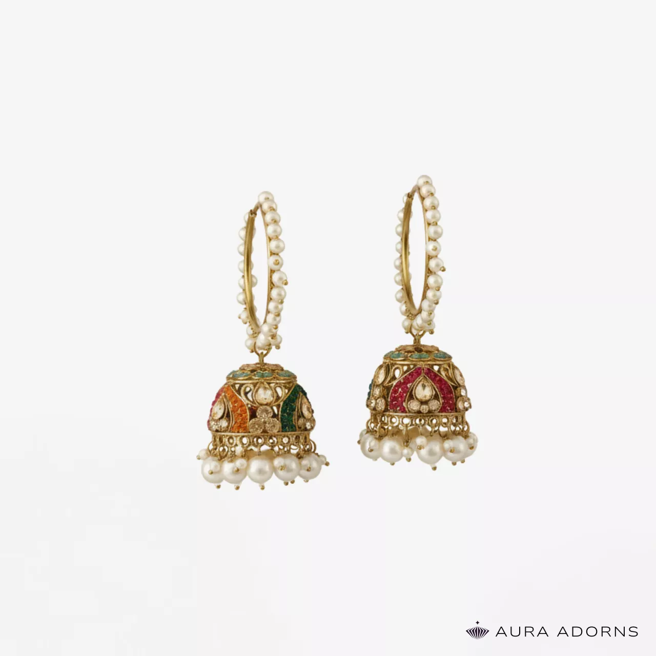 illustration-65-697f207c9674f Pearl Hoops Jhumka - Image 1