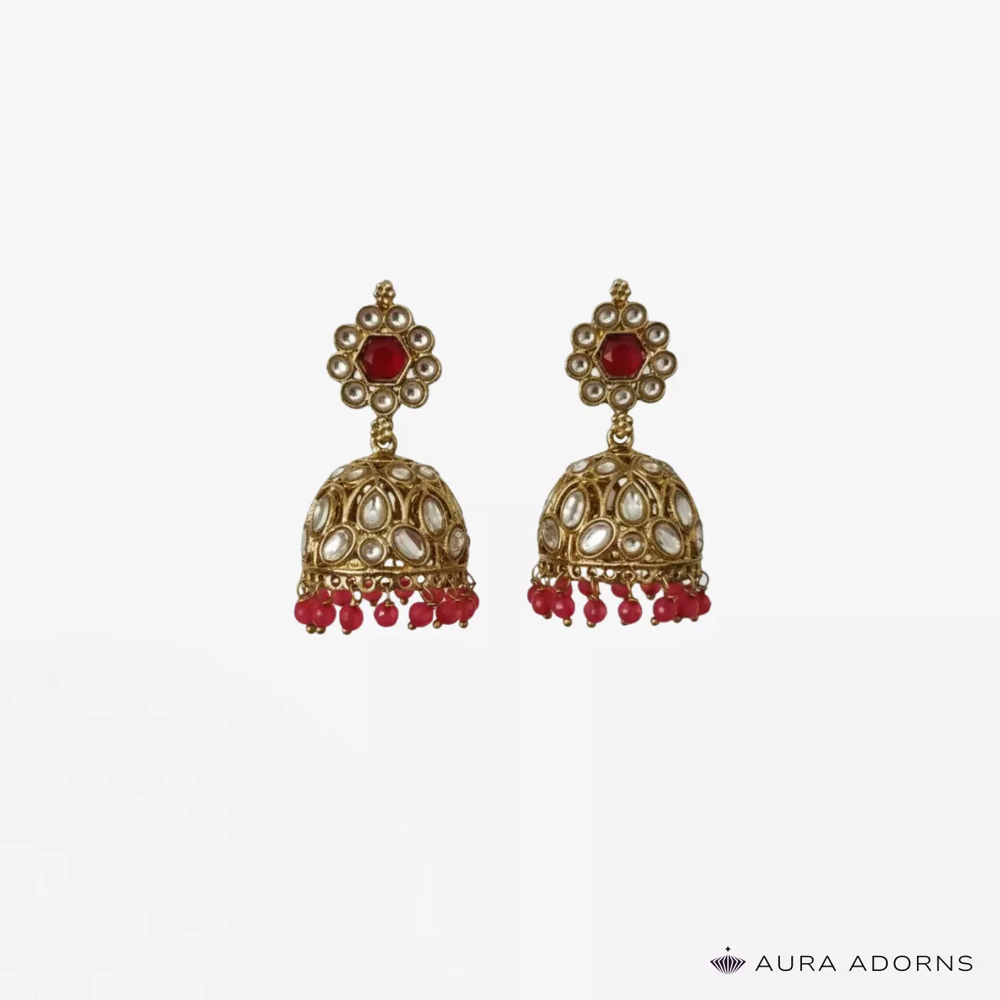 illustration-71-6981b806c24bb Polki Pink Jhumki - Image 1
