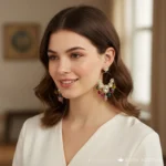 Multicolour Crystal Hoop Earrings - Image 2