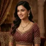 Geometric White Stone Necklace Set - Image 2