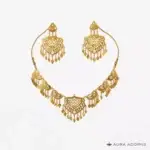 Golden Filigree Necklace Set