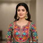 Rainbow Kundan Chandbali Earrings - Image 2