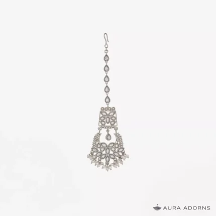 Silver Mirror Chand Maang Tikka